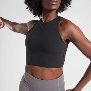 Athleta Conscious Crop Sports Bra Black Sz Small